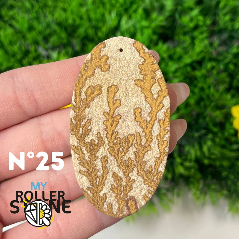 5A Gebohrter dendritischer Fossilienanhänger