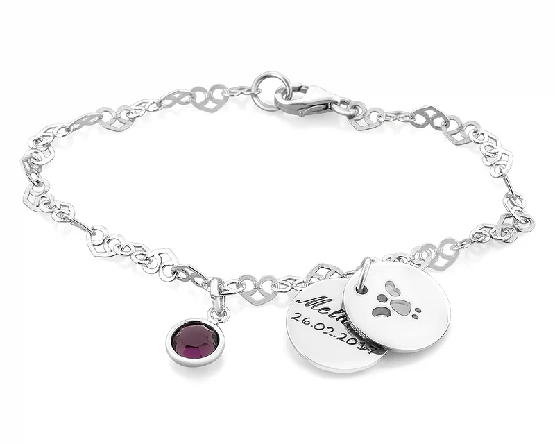 ARMBAND ZUR TAUFE 925 SILBER MIT GRAVUR, ENGEL, KINDERSCHMUCK