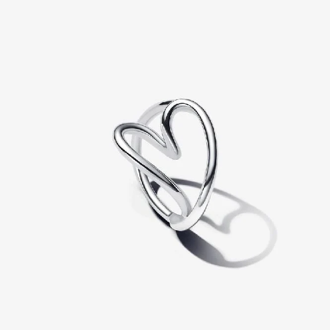 Organically Shaped Heart Ring, Size 60