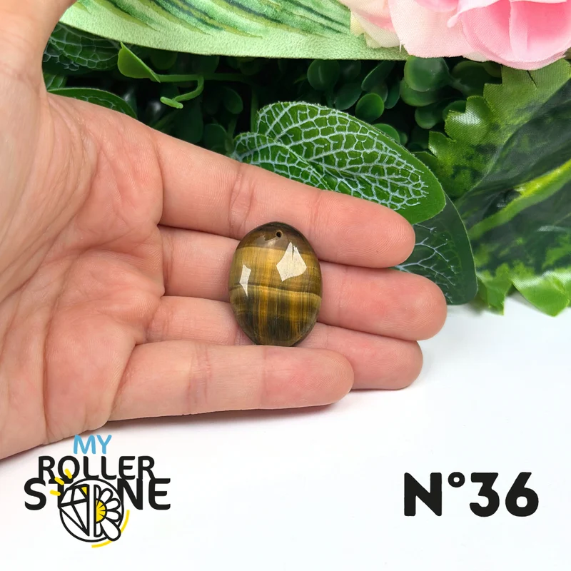 5A Tigerauge Anhänger gebohrt