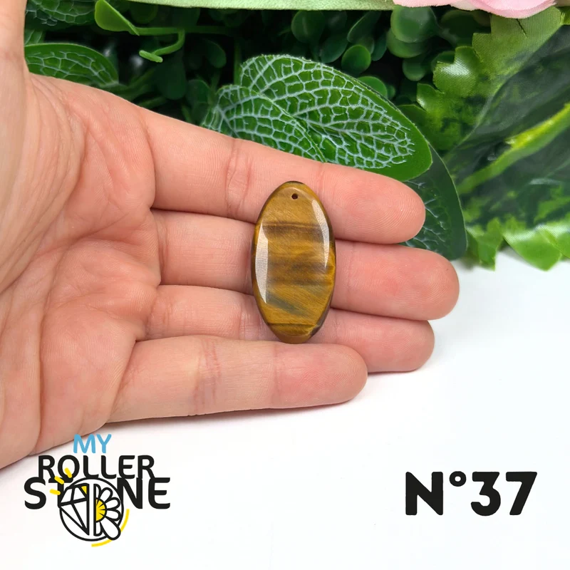 5A Tigerauge Anhänger gebohrt