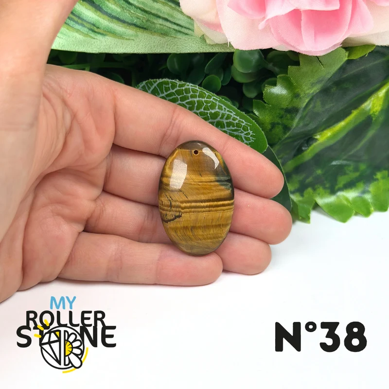 5A Tigerauge Anhänger gebohrt