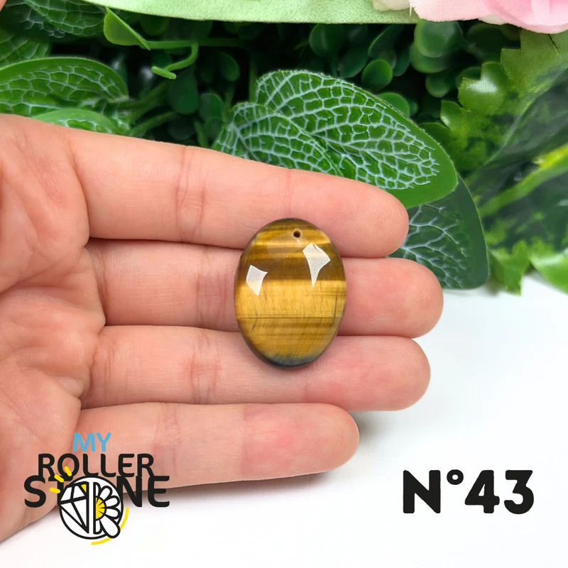 5A Tigerauge Anhänger gebohrt