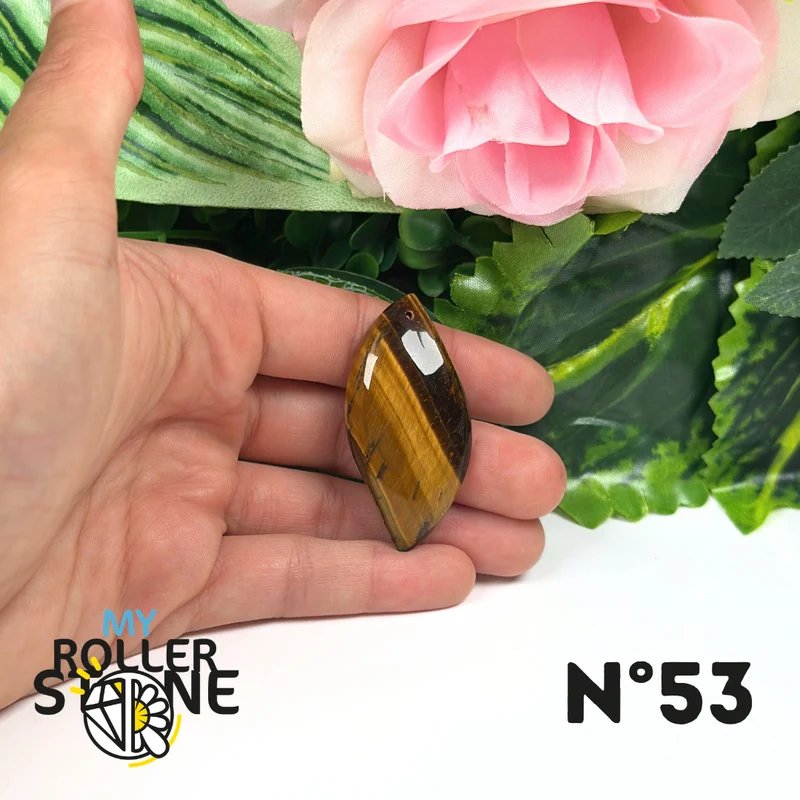 5A Tigerauge Anhänger gebohrt
