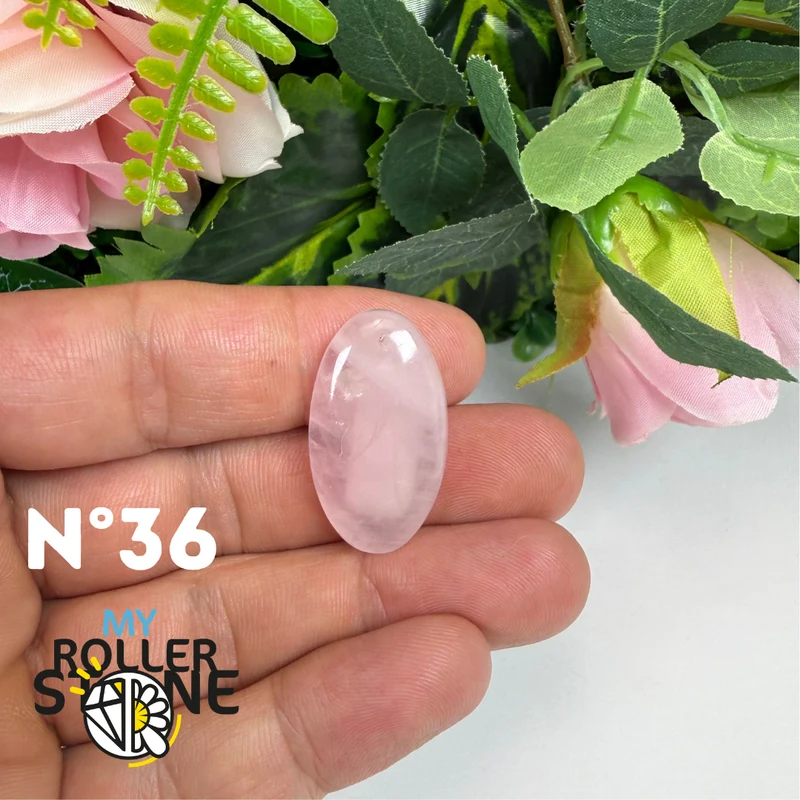 5A Rosenquarz-Anhänger mit Durchbruch