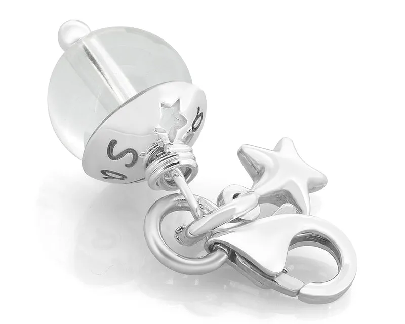 CHARM ANHÄGER MIT NAMEN, SCHMUCK STERN, GESCHENK ZUR GEBURT