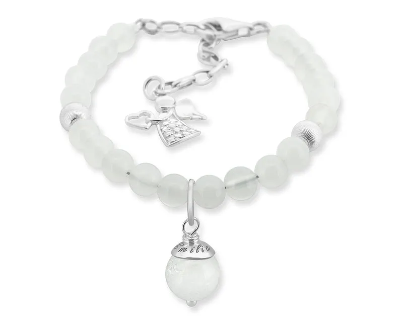 TAUFARMBAND MIT PERLEN, NAMENSSCHMUCK, ARMBAND ZUR TAUFE