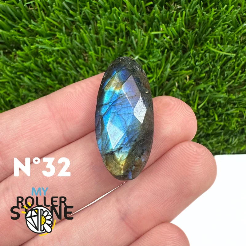 Freiform-Facettenschliff-Labradorit-Cabochon 5A