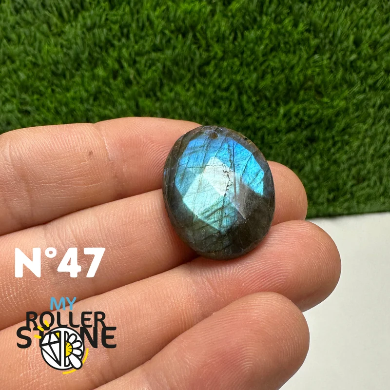 Freiform-Facettenschliff-Labradorit-Cabochon 5A