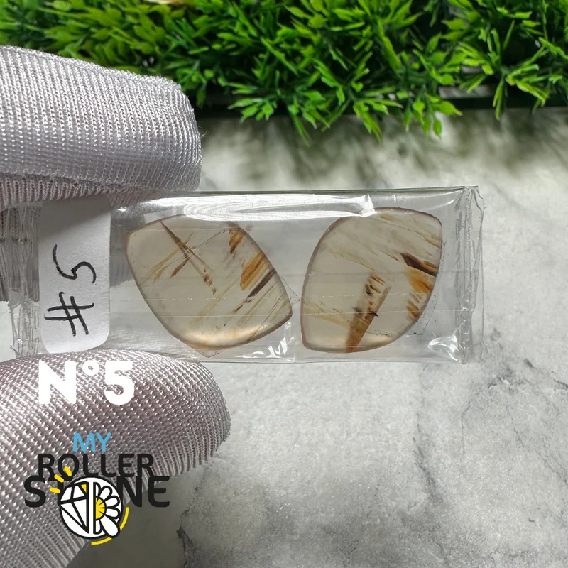 Paar Freeform-Montana-Achat-Cabochons
