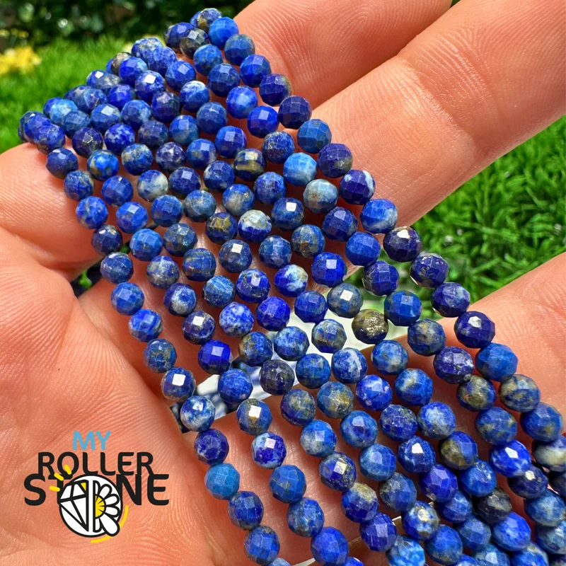 3A Lapislazuli facettierte Perle