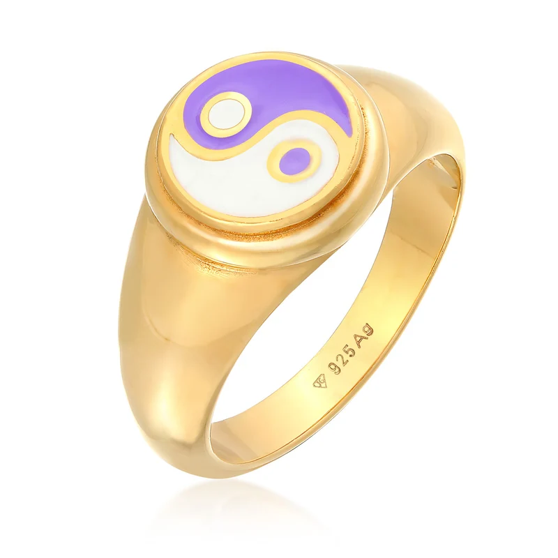 Siegelring Ying Yang | Emaille