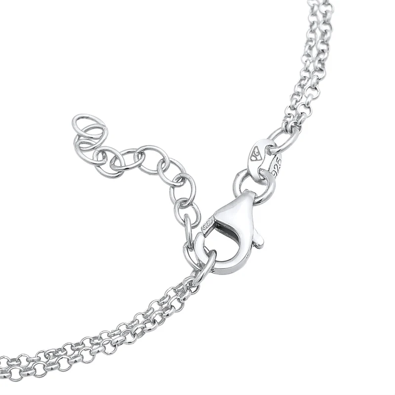 Layer-Armband Infinity Herz | Zirkonia (Weiß)