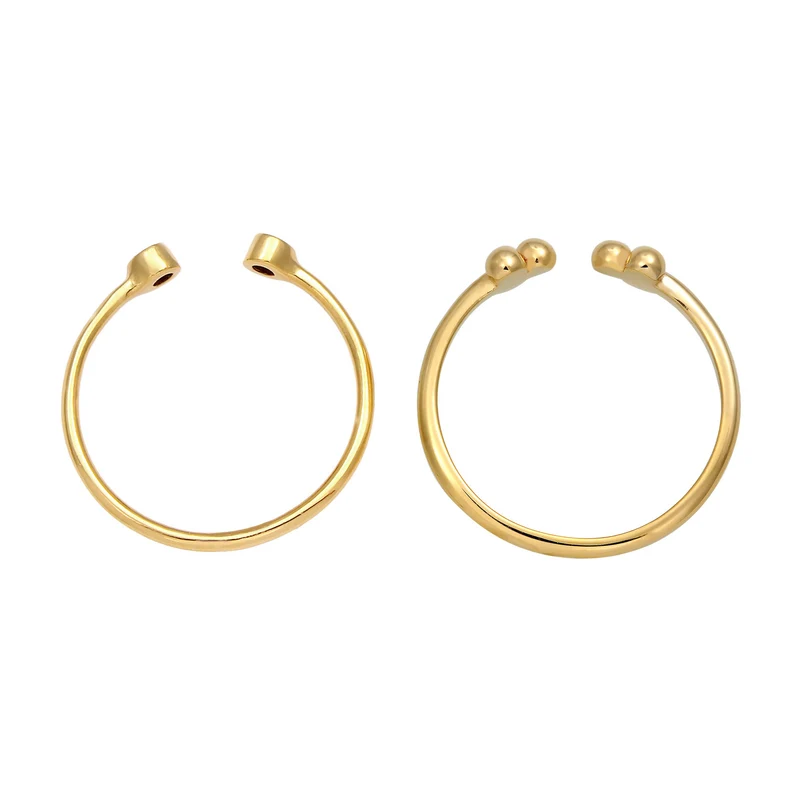 Ring-Set Kugel Offen | Mit Kristallen von Swarovski® (Weiß)