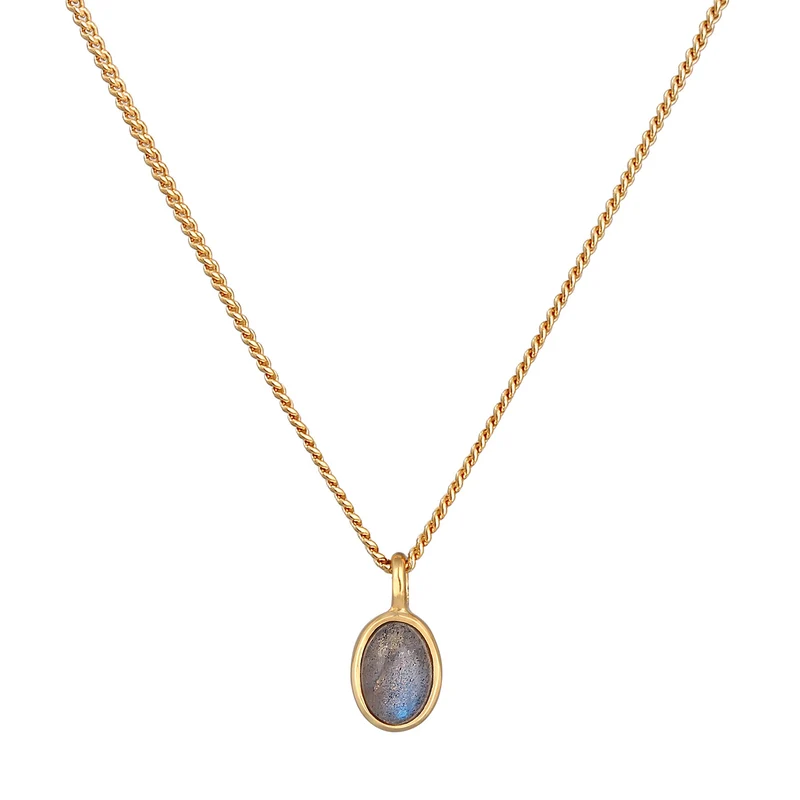 Halskette Oval | Labradorit