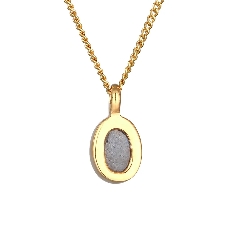 Halskette Oval | Labradorit