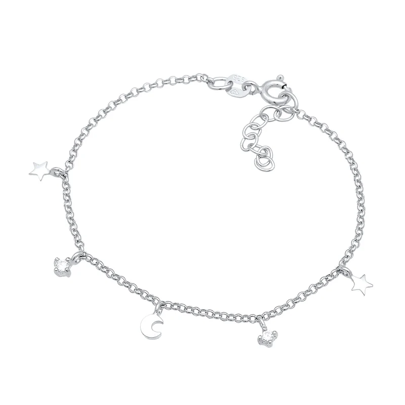 Armband Mond Stern | Kristall (Weiß)