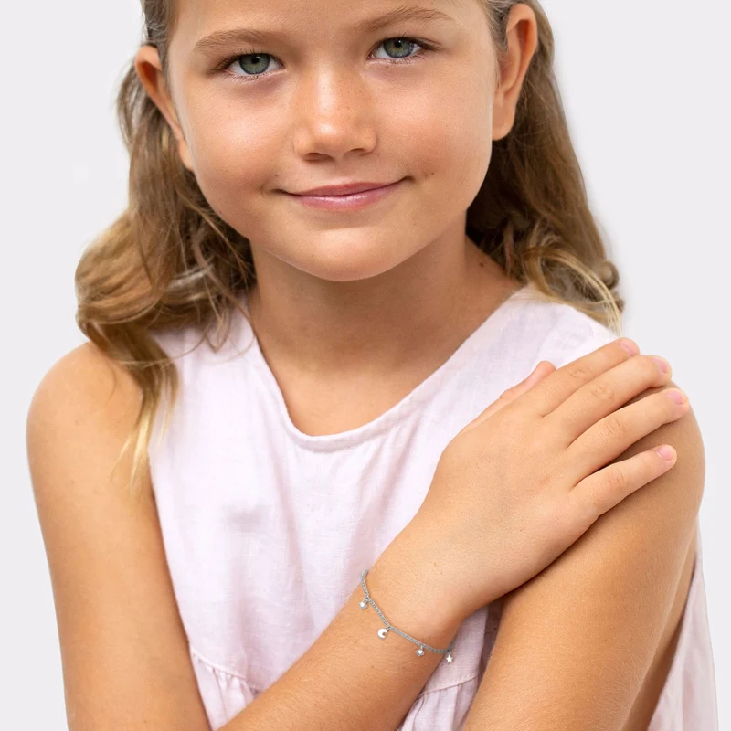 Armband Mond Stern | Kristall (Weiß)