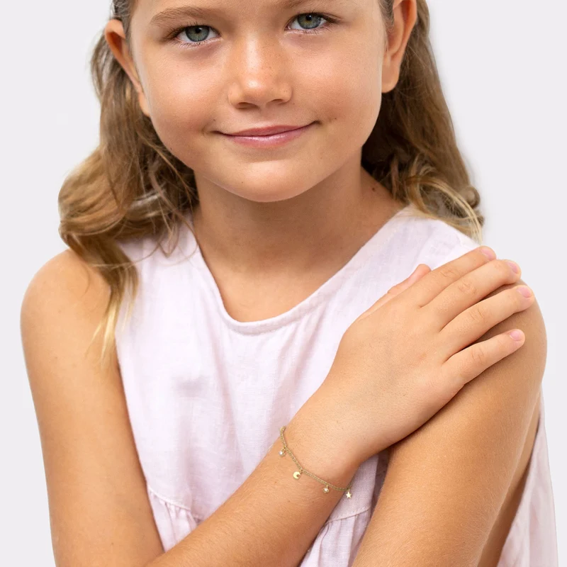 Armband Mond Stern | Kristall (Weiß)