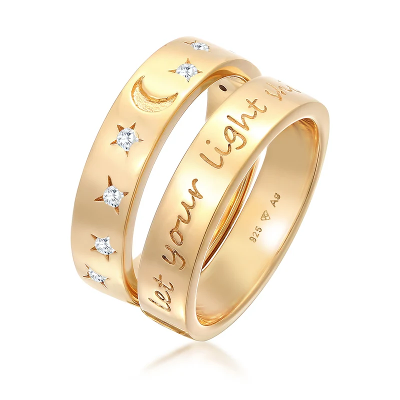 Ring-Set Astro | Zirkonia (Weiß)