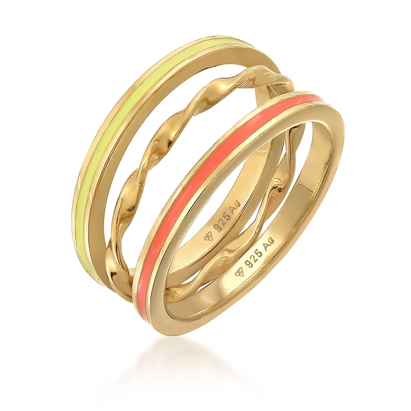 Ringset | Emaille (Lila)