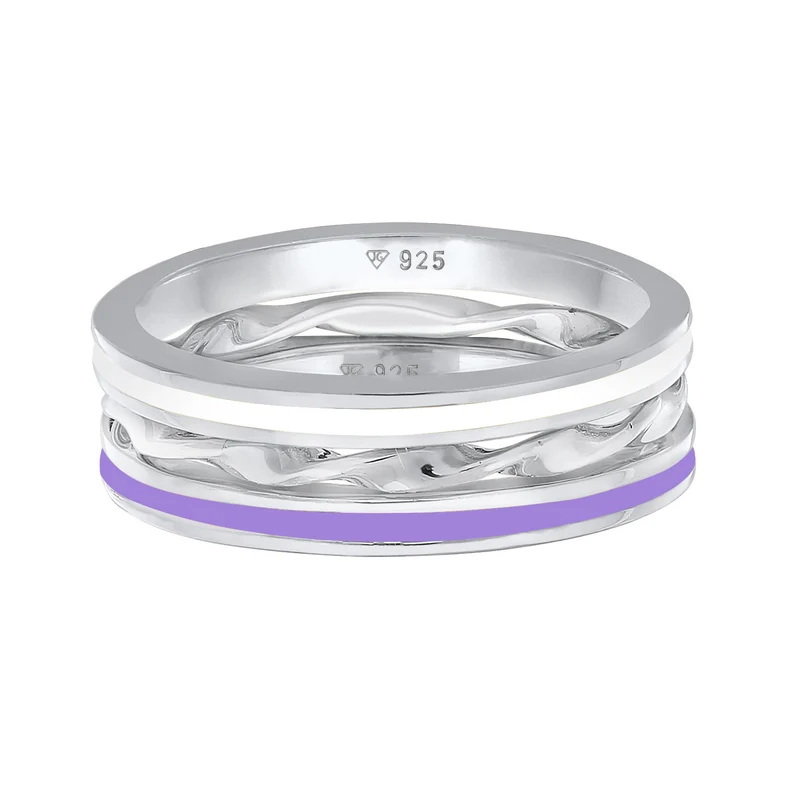 Ringset | Emaille (Lila)