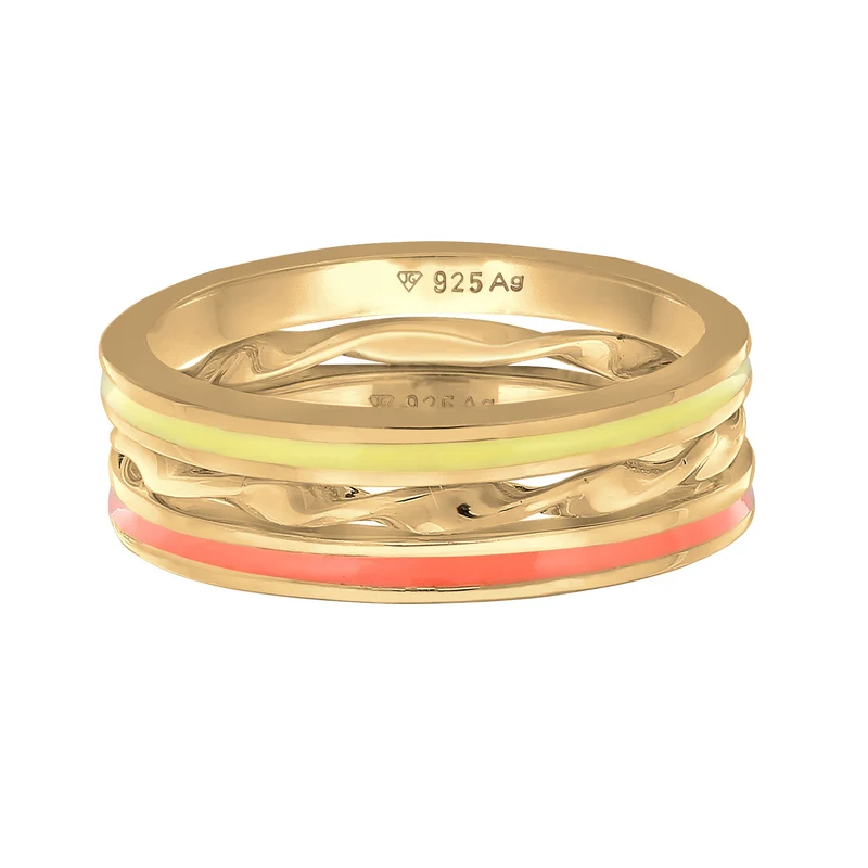 Ringset | Emaille (Lila)