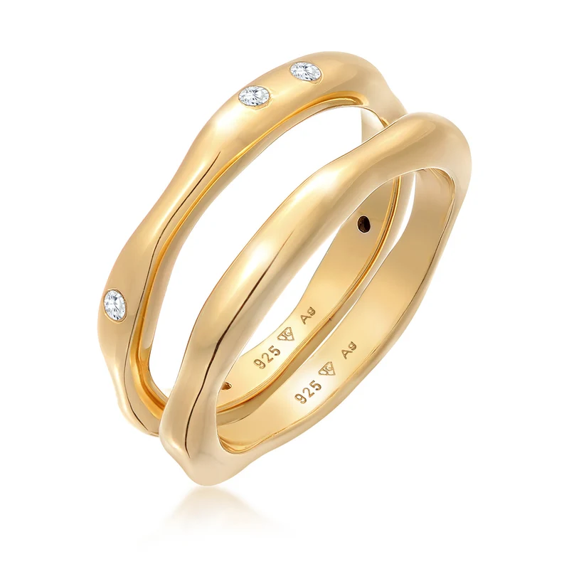 Ringset Organic | Zirkonia (Weiß)