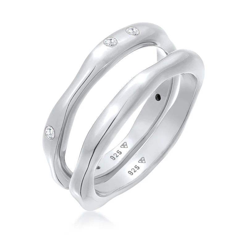 Ringset Organic | Zirkonia (Weiß)