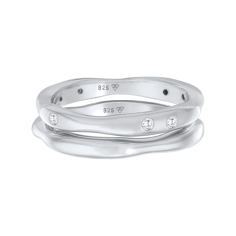 Ringset Organic | Zirkonia (Weiß)