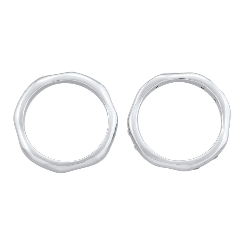 Ringset Organic | Zirkonia (Weiß)
