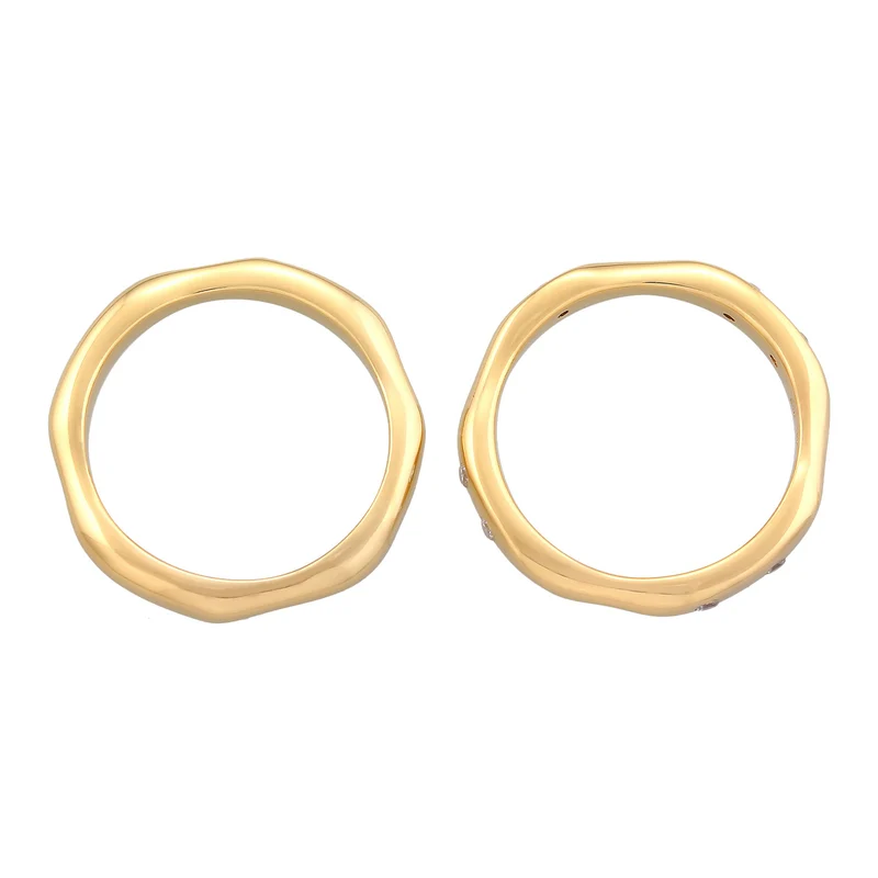 Ringset Organic | Zirkonia (Weiß)