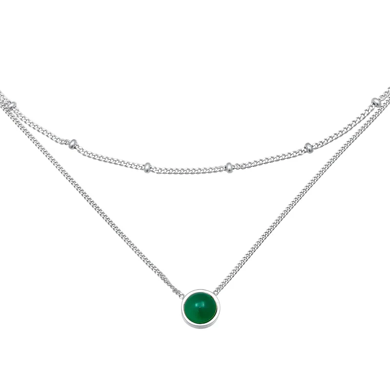 Choker Kugel | Achat (Grün)