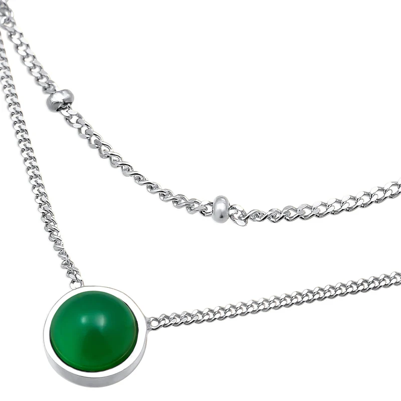 Choker Kugel | Achat (Grün)