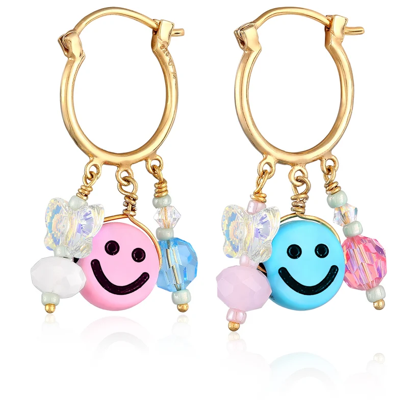 Ohrhänger mit Smiling Face Beads