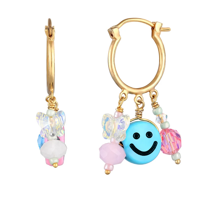 Ohrhänger mit Smiling Face Beads