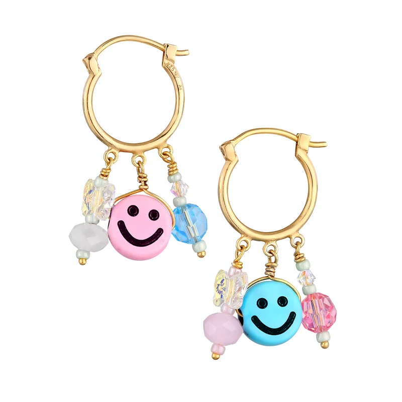 Ohrhänger mit Smiling Face Beads