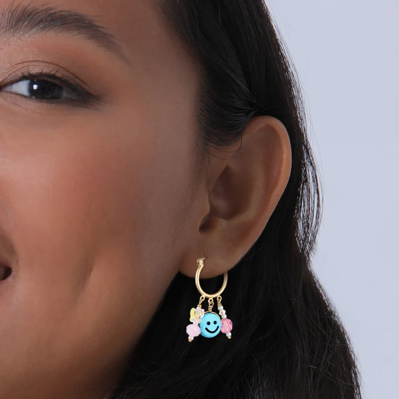 Ohrhänger mit Smiling Face Beads