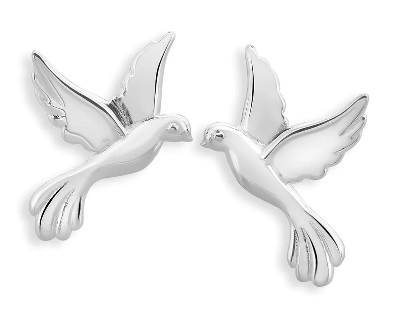 OHRSTECKER 925 SILBER TAUBE SCHMUCK KOMMUNION KONFIRMATION MÄDCHEN TAUBEN OHRSCHMUCK