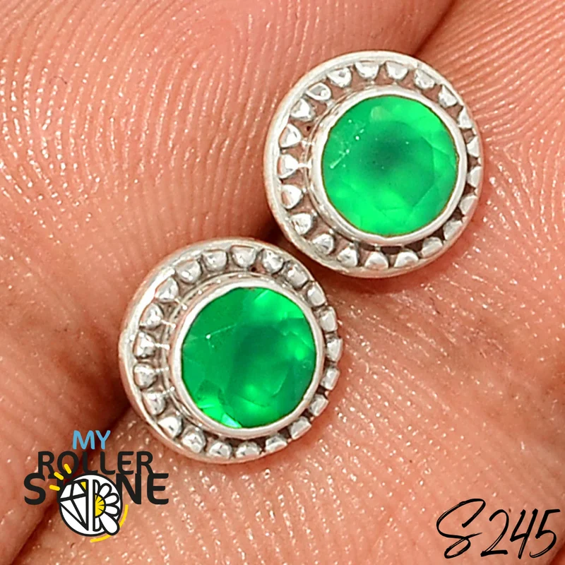 Grüne Onyx Ohrringe S245
