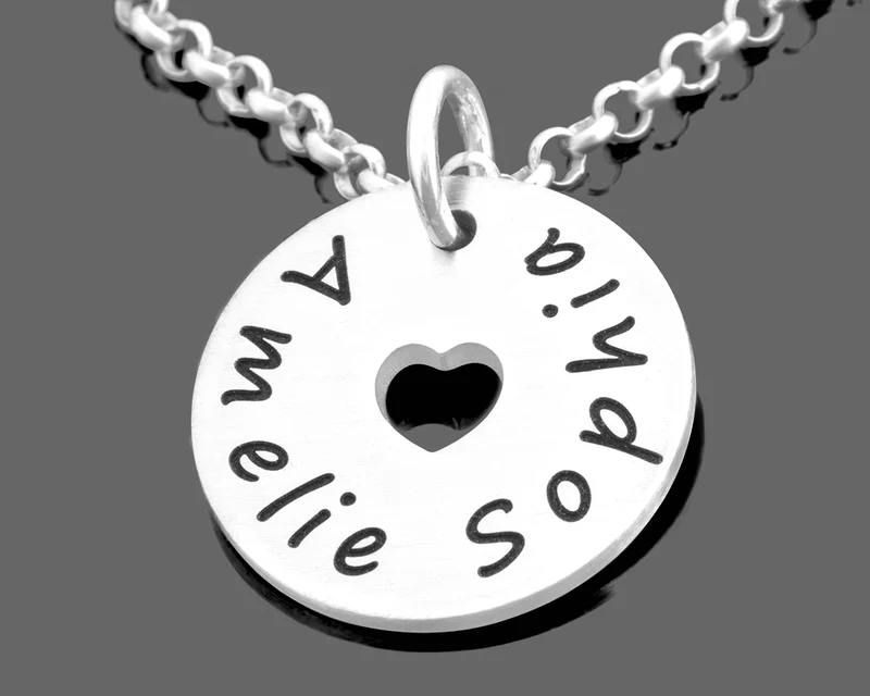 HALSKETTE MIT NAMEN SCHMUCK MIT GRAVUR NAMENSKETTE 925 SILBER