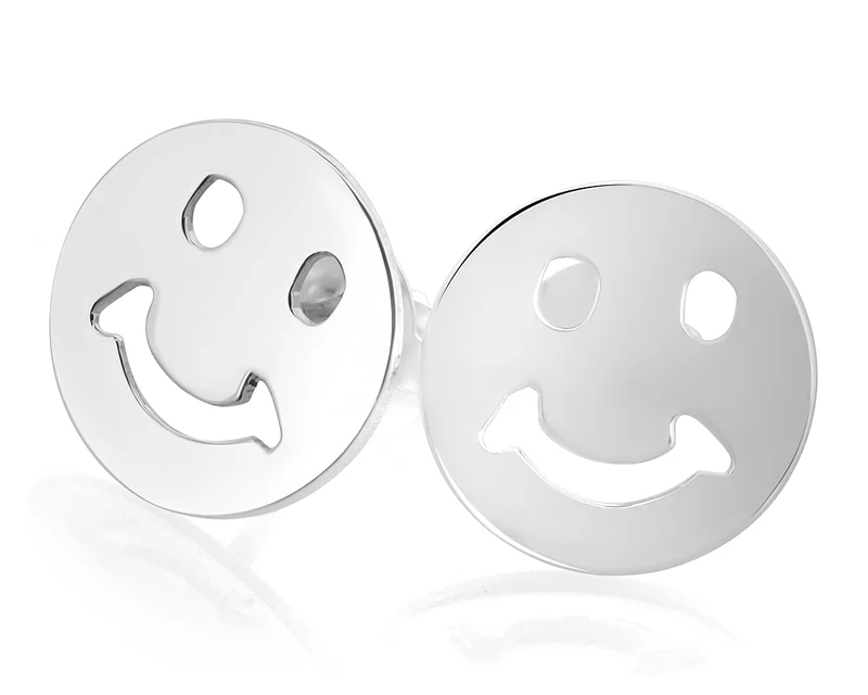 OHRSTECKER SMILEY, SILBERSCHMUCK, ECHTSCHMUCK, OHRRINGE