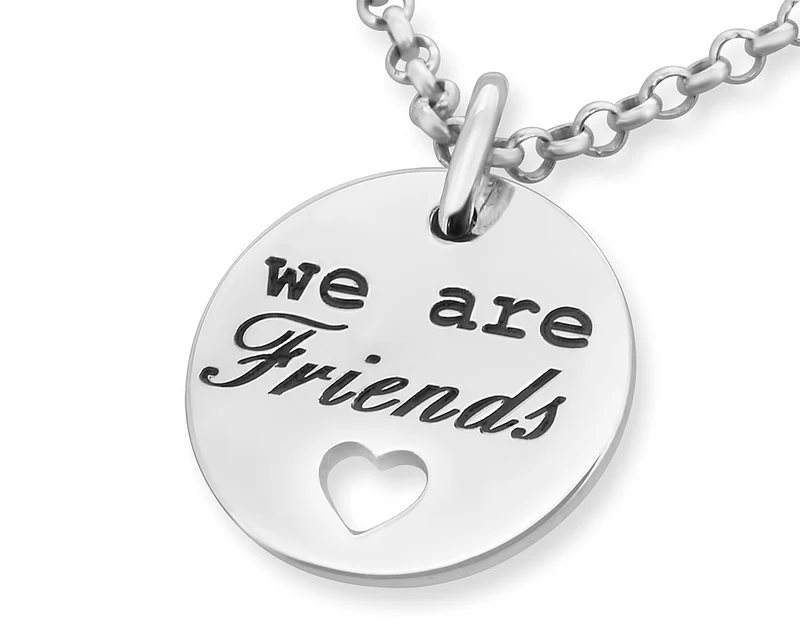 FREUNDSCHAFTSKETTE 925 SILBER INDIVIDUELLE GRAVUR WE ARE FRIENDS SILBERSCHMUCK