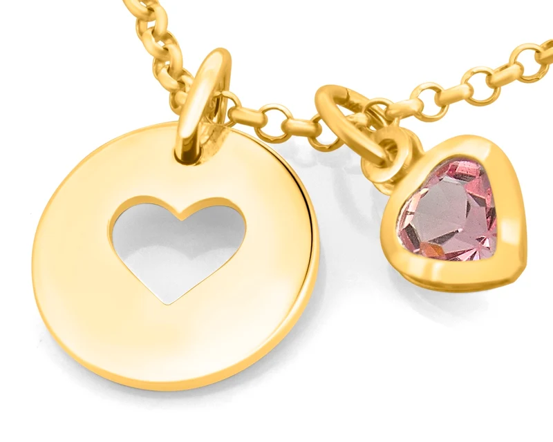 HERZKETTE DAMEN GOLD HERZ SCHMUCK ZARTE HALSKETTE