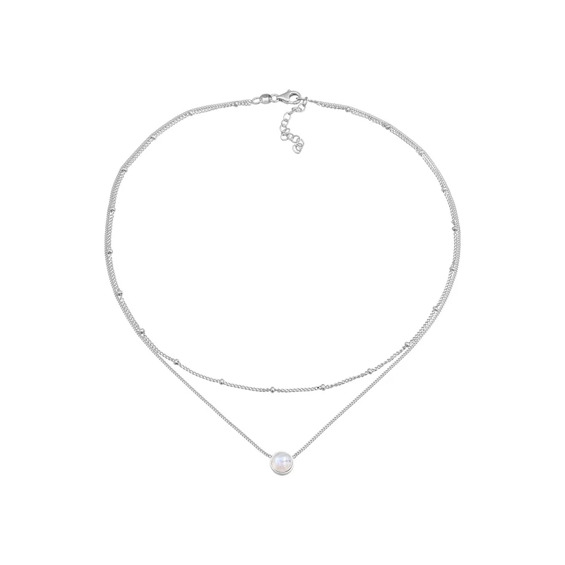 Choker Layer | Mondstein (Weiß)