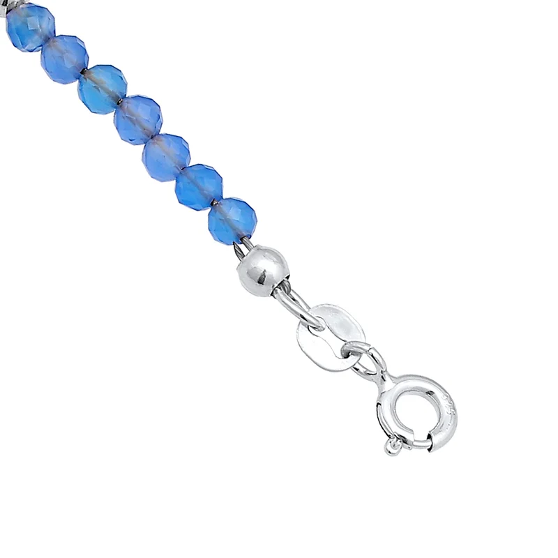 Fußkettchen Kugeln | Achat (Blau)