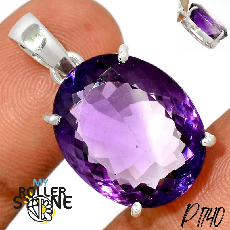 Facettierter Amethyst Anhänger P1740