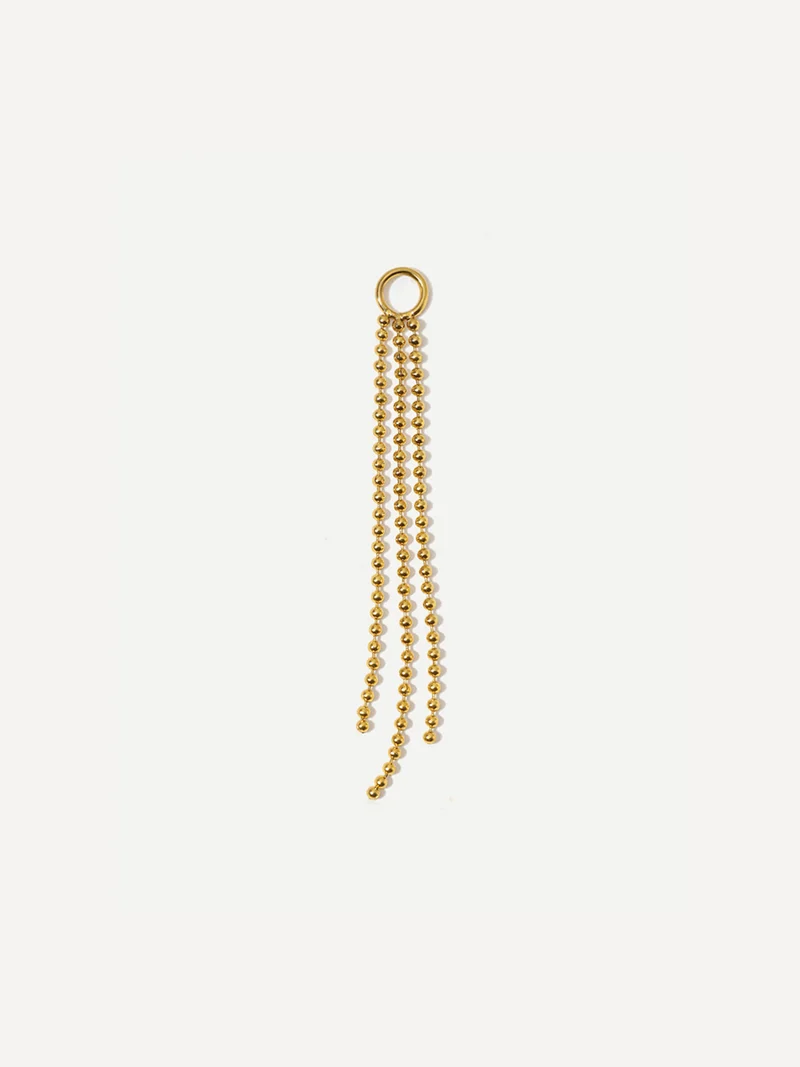 45x4mm Flowing Bead Ohrring-Charm
