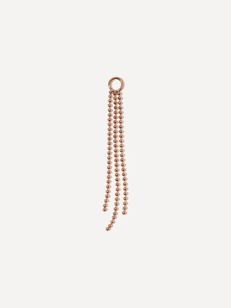 45x4mm Flowing Bead Ohrring-Charm