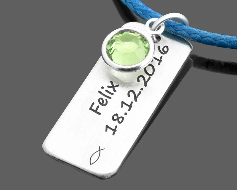 KINDERKETTE MIT GRAVUR TAUFKETTE JUNGS TAUFSCHMUCK 925 SILBER
